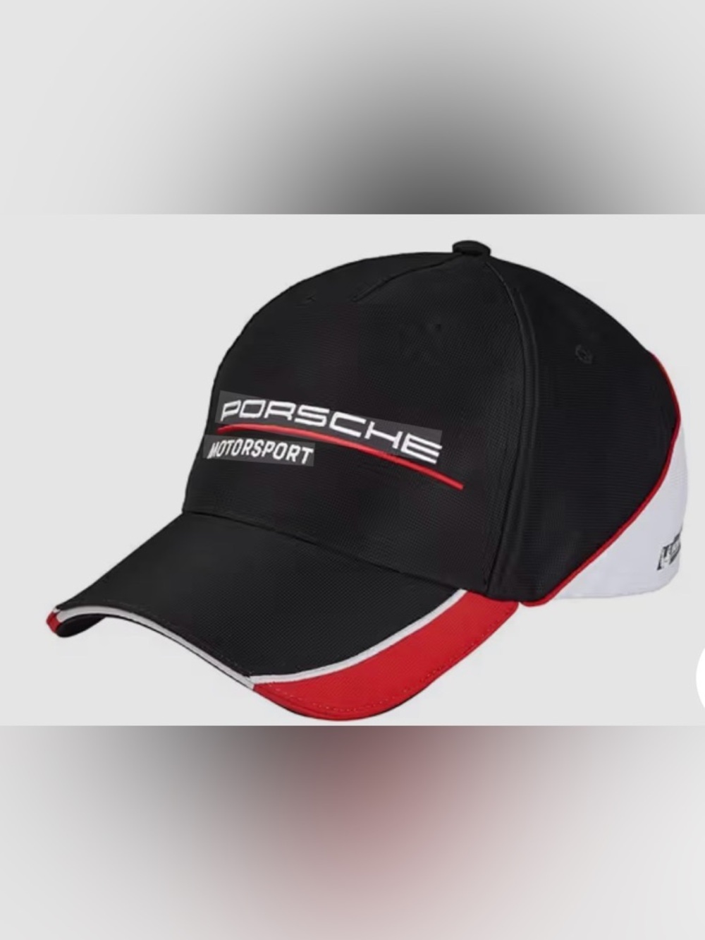 Porsche Motorsport Black Cap with Red & White Trim